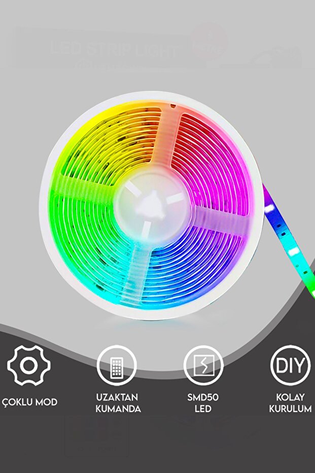 Kumandalı Rgb Şerit Led 5 Metre - 6