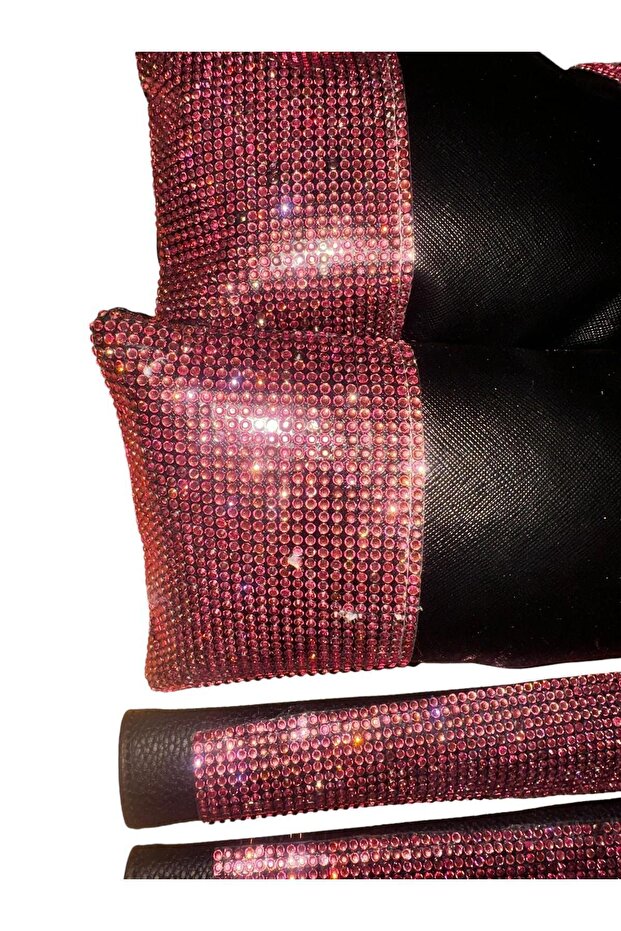 Pair of pink crystal stone pillow and belt