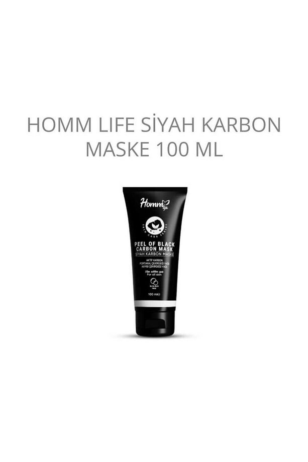 HOMM LIFE SİYAH KARBON MASKE 100 ML - 1