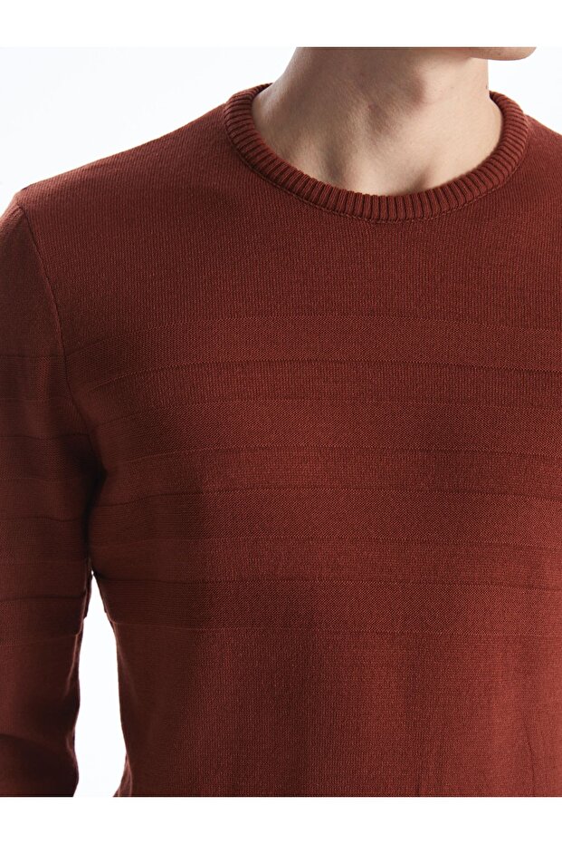 Strickpullover für Herren – Langarm, Rundhalsausschnitt - 4