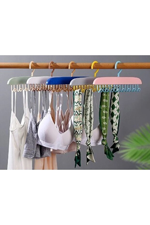 Multi-Purpose Adhesive Hanger with 8 Hooks Underwear Bathroom Hanger