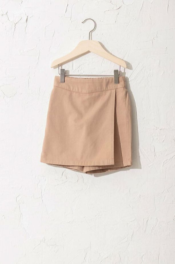 Your Fashion Style'dan Beli Lastikli Basic Kız Çocuk Bej Şort Etek - 2
