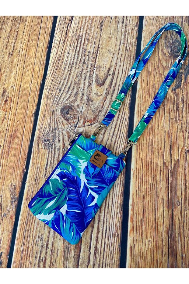 حقيبة الهاتف - محفظة بنمط أوراق الشجر - 1