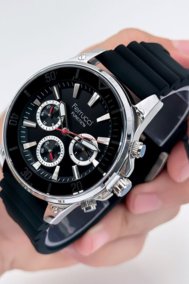 Function Silikon Kordon Erkek Kol Saati - 3