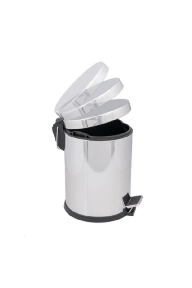 Krom Pedallı Çöp Kovası 5 lt - 1