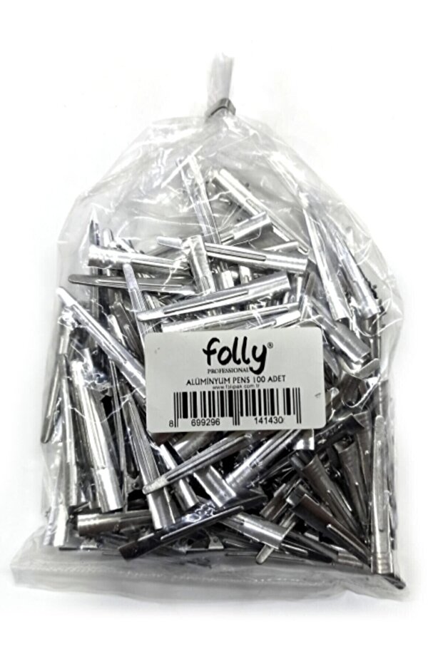 Folly Aluminum Hair Pliers 100pcs8699296141430