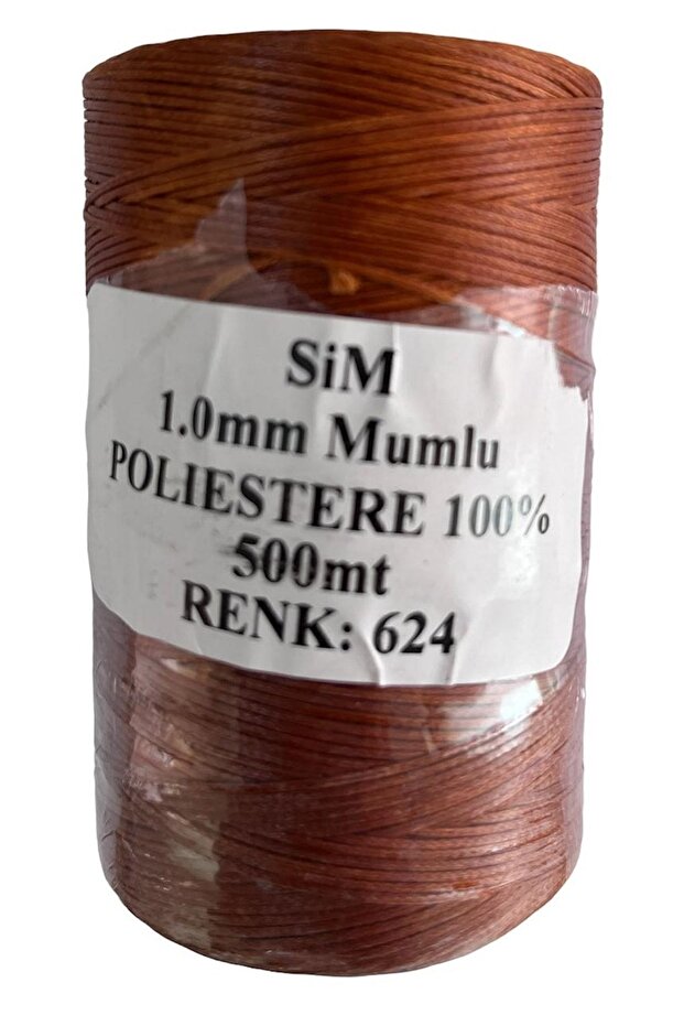 1 Millim Waxed Saraç Leather Rope Bobbin 500 Meters