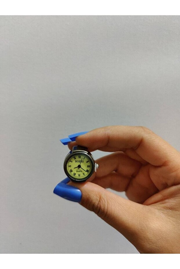 خاتم ساعة صغير بأرقام رومانية، ساعة إصبع، ساعة حلقة صغيرة - 3