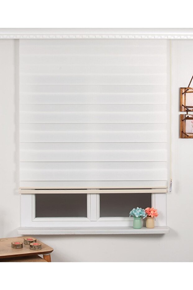 Networkavm Düz Beyaz Zebra Perde - 3