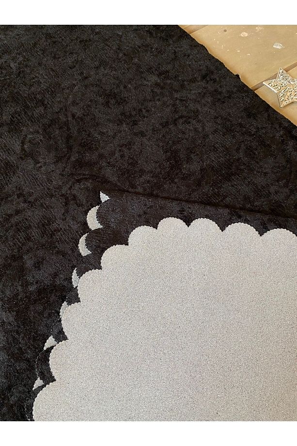 Damask Süngerli Koltuk Örtüsü Siyah Çekyat Örtüsü Kanepe Örtüsü - 1
