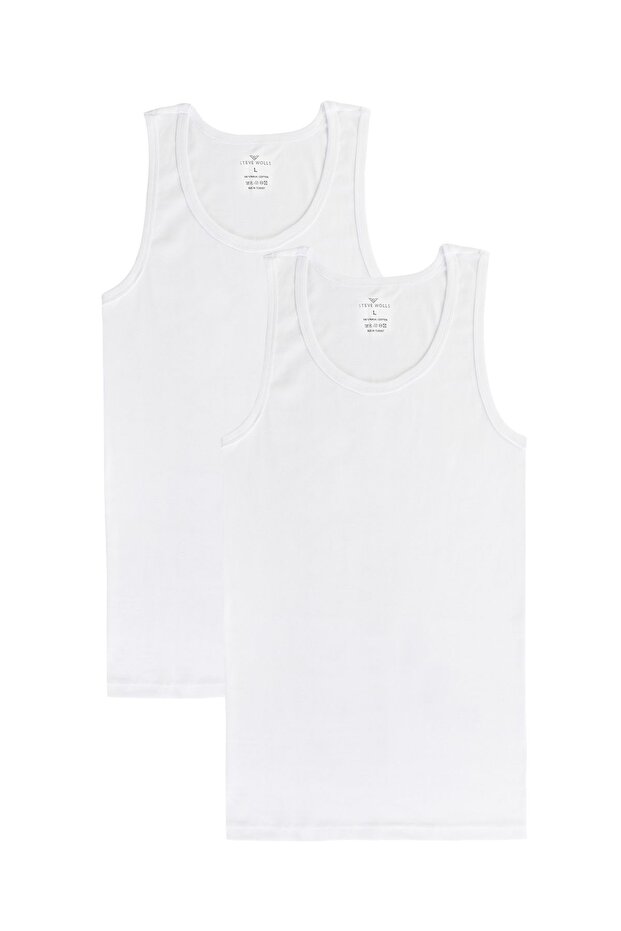 Men's White 2-Piece Supreme Tank Top - 33101