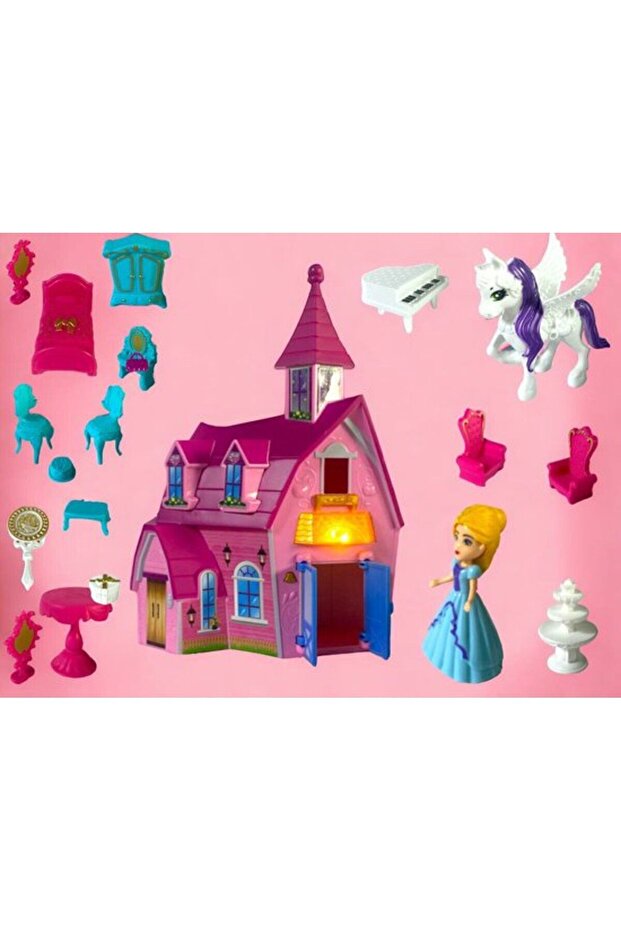 CASTLE SET W/LIGHT MUSIC - 6