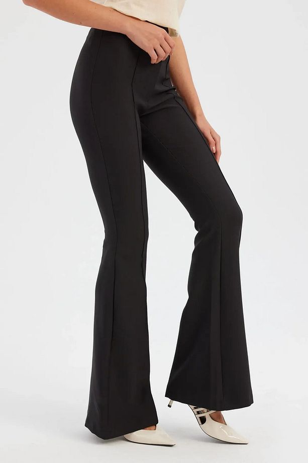 Ön Dikişli Yüksek Bel Oversize Pantolon - 2