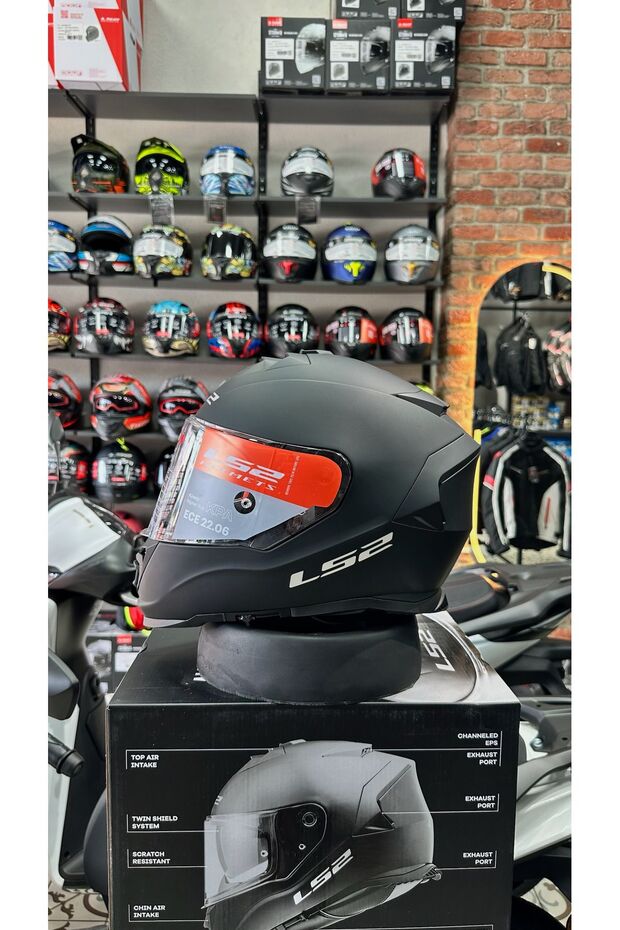 STORM 2 MAT SİYAH KASK - 1