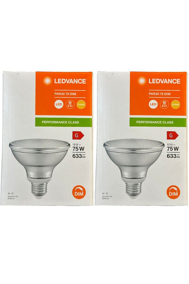Ledvance 10W (75W) 2700K (Sarı Işık) Par30 E27 Duylu Dim Edilebilir Led Spot (2 Adet) - 1