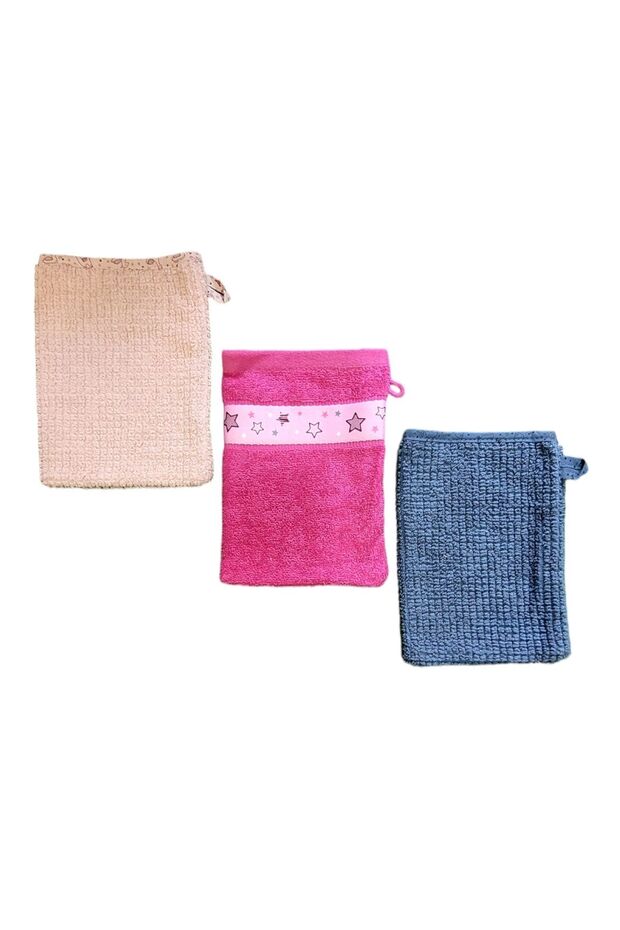 2-Piece Cotton Towel Bath Washcloth for Baby, Child, Adult / Colors Are Sent Mixed