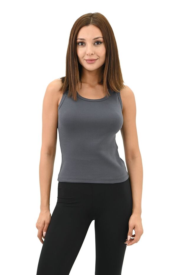 Women's U-Neck Sleeveless Blouse 1791-25