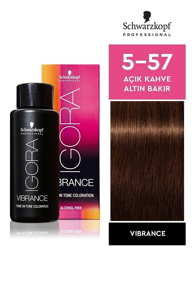 Vibrance 5-57 Açık Kahve Altın Bakır Saç Boyası 60 ml - 1