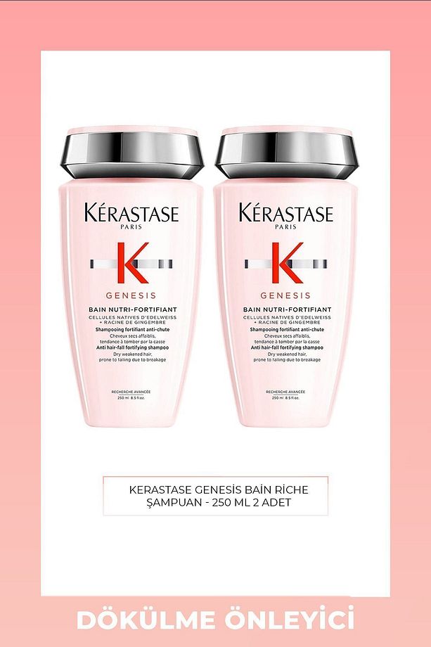 Genesis Bain Riche Dökülme Karşıtı Güçlendirici Şampuan 250 ml 2 Adet - 1