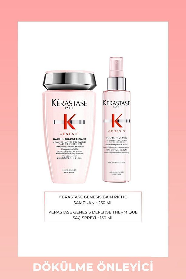 Kérastase Genesis Defense Thermique Sprey 150 ml + Bain Nutri-Fortifiant Şampuan 250 ml - 1