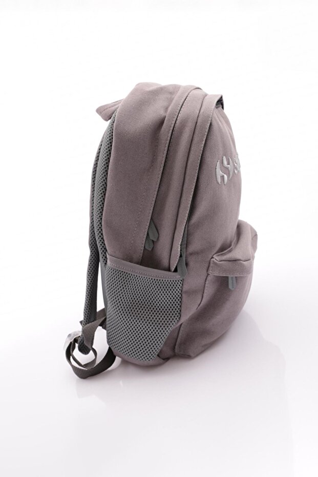 24222 حقيبة ظهر من الكتان باللون الرمادي - 2