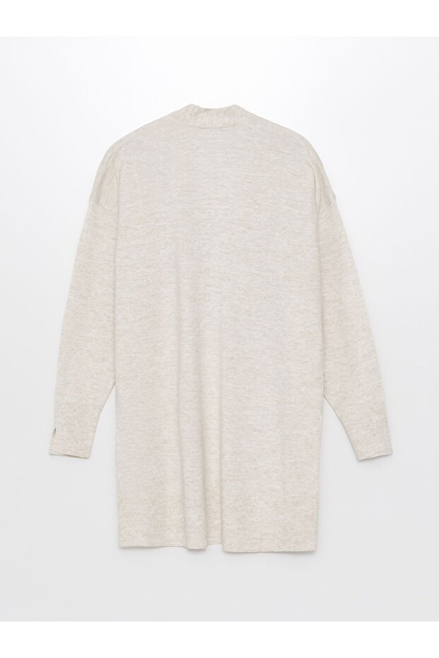 LCW Modest Şal Yaka Düz Uzun Kollu Kadın Triko Hırka (W4) - 8