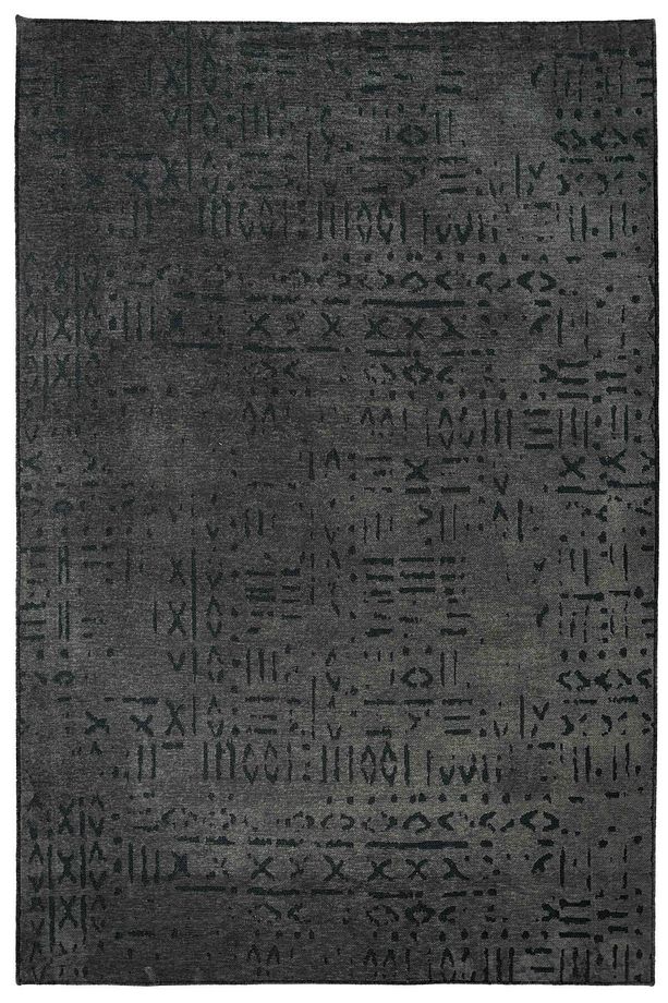 Moreno Viskon Dokuma Halı Kaymaz Taban Yıkanabilir Antrasit Mutfak Halısı 1321 - 1
