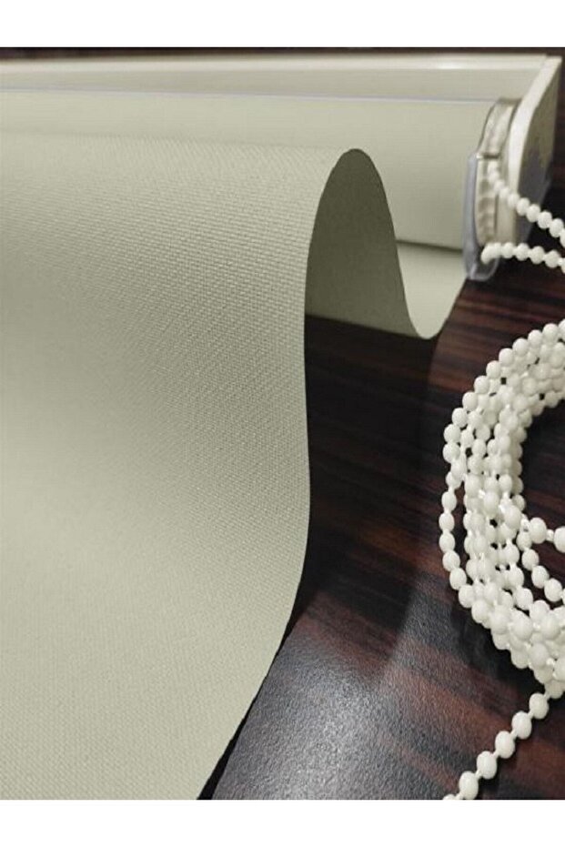 Mat Polyester Krem Stor Perde - 3
