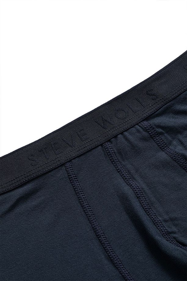 Erkek Lacivert 3’Lü Uzun Paça Bambu Boxer - 25201 - 4