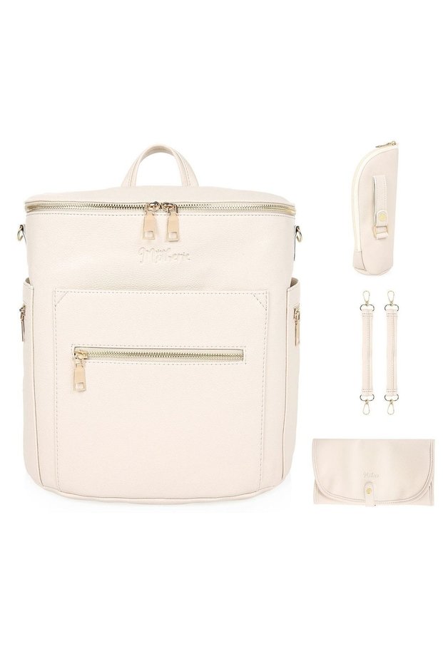 Soho Vegan Leather Mother Baby Care Bag, Baby Backpack, With Bottle Bag And Pad