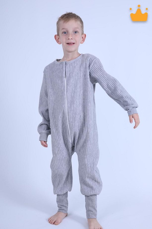 2-8 Yaş 1.5 Tog Kapitone Çocuk Uyku Tulumu Unisex Uzun Kollu Uyku Tulumu - 4