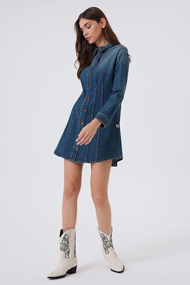 Brandy Women's Jean Dress Huelva Deep Blue