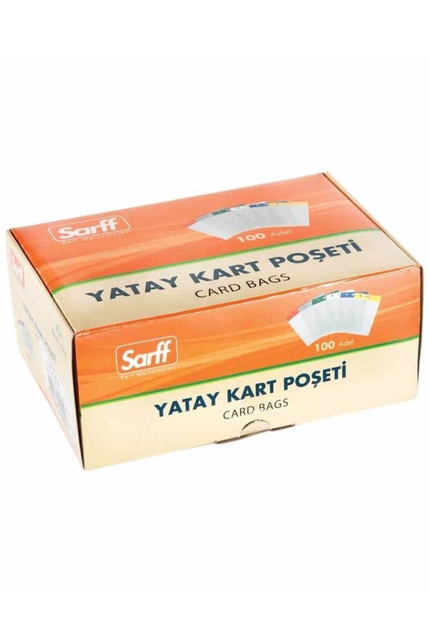 10x14.5cm Dikey Şeffaf Kart Poşeti - 100adet - 1