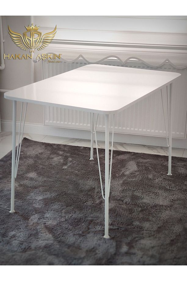 Beyaz Ayaklı 70x110 Cm White Eclipse 2024 Mutfak - Çalışma - Bilgisayar Masası - 1
