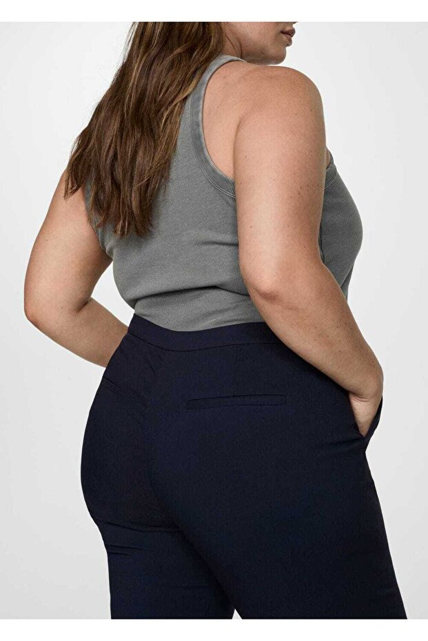 Dar kesim kısa paçalı pantolon - 8