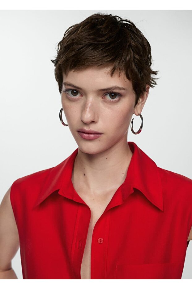 Kolsuz lyocell gömlek - 7