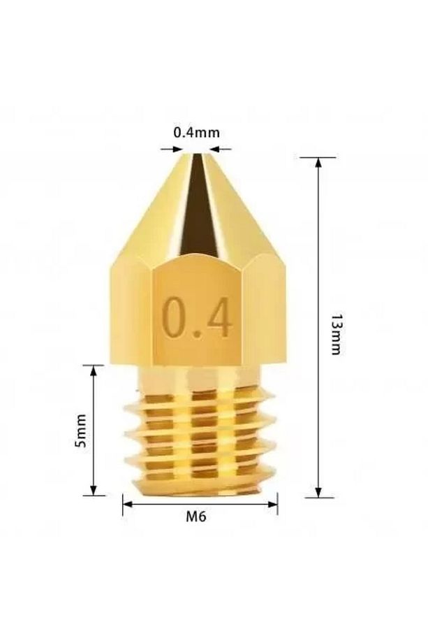 0.4mm Mk8 Pirinç Nozzle- Creality Ender 3 V2/ender 3 Pro/cr10 Uyumlu - 2