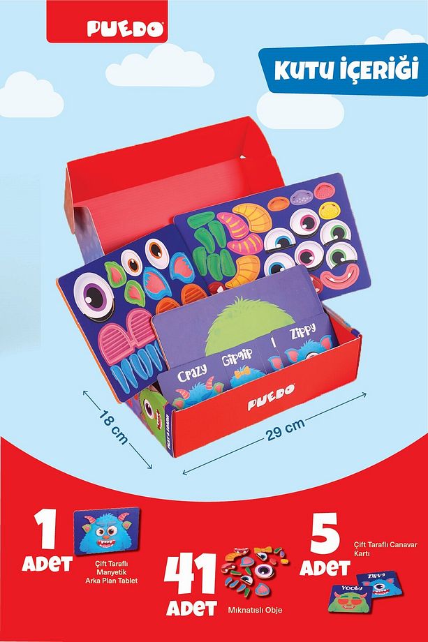 Manyetik Oyun Seti - Build A Monster - 4