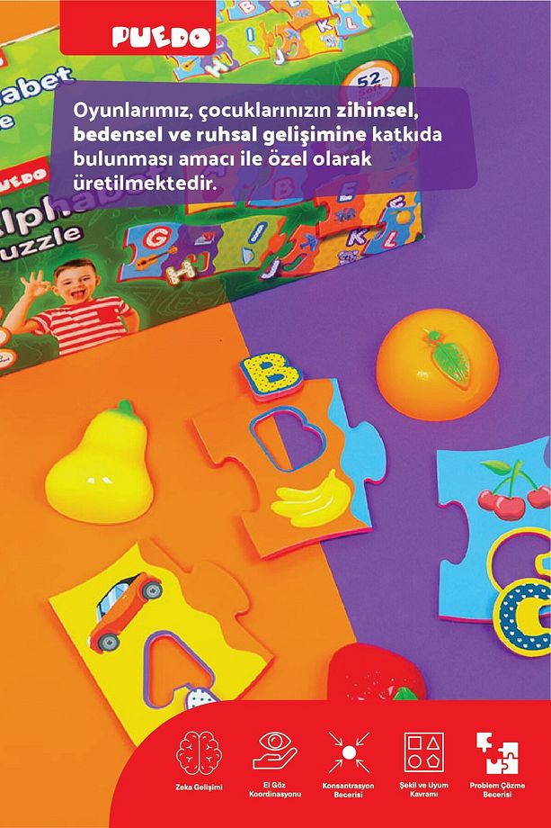 Türkçe Alfabe Puzzle - 8