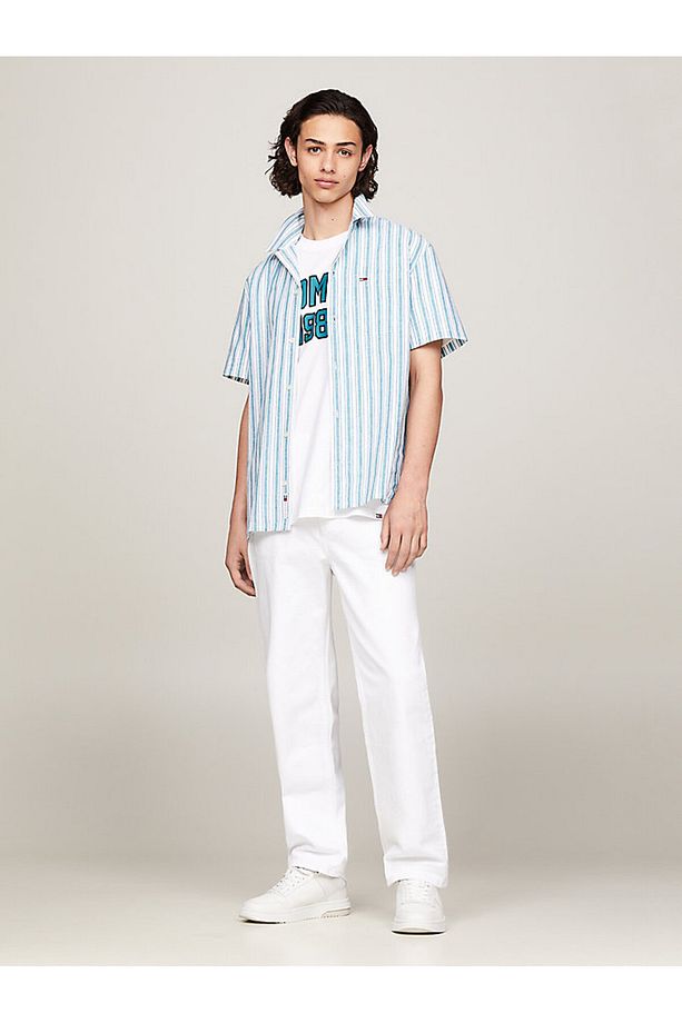 Erkek Tjm Stripe Linen Gömlek - 2