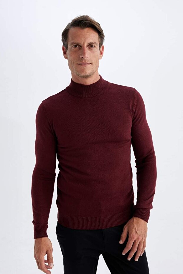 Men's Sweater R1127Az/Br50 Bordeaux Melange