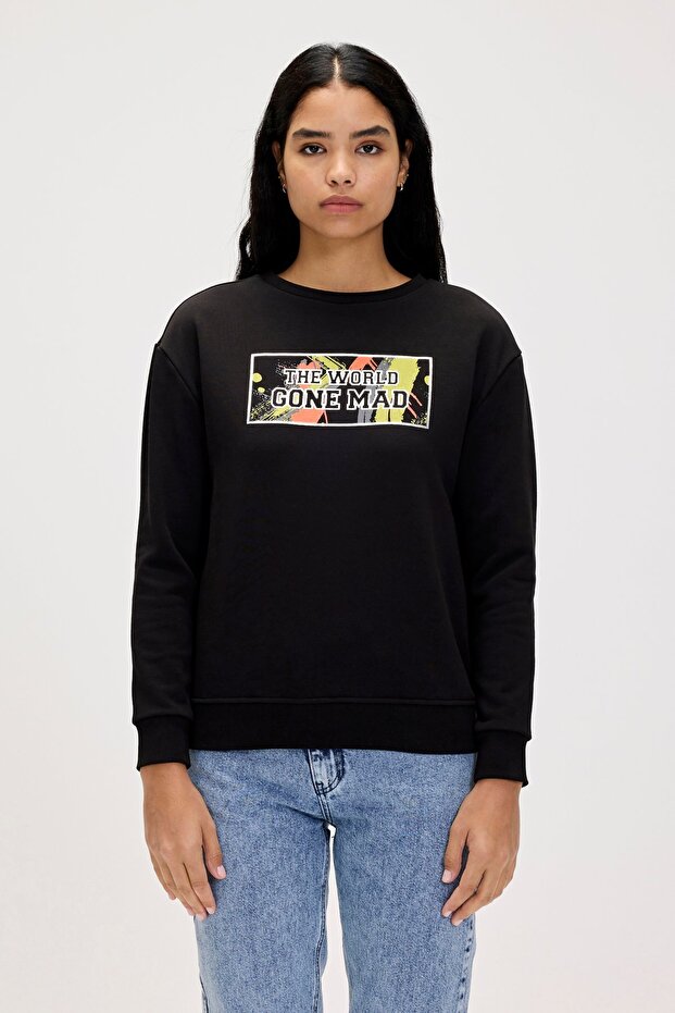 Re-Carina Black Women's Sweatshirt