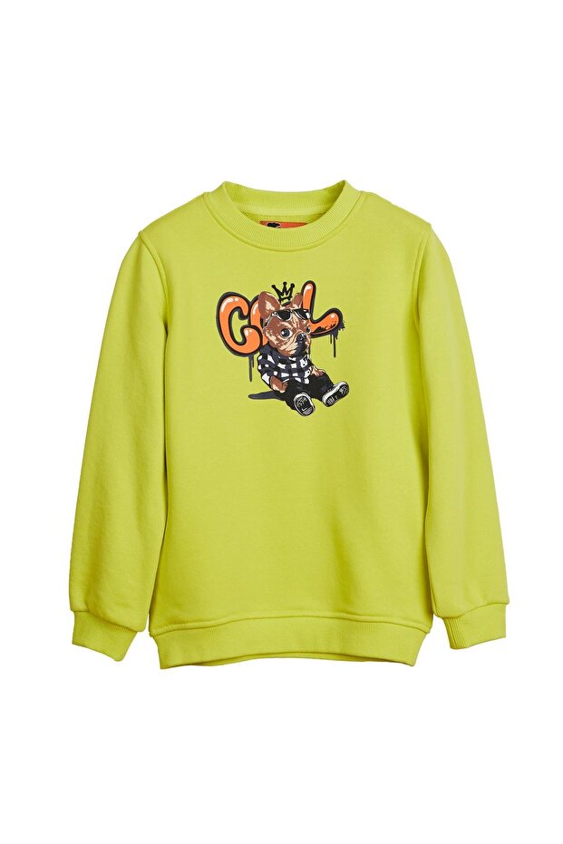 Javed Crewneck Jr Sulphur Kids Yellow Sweatshirt