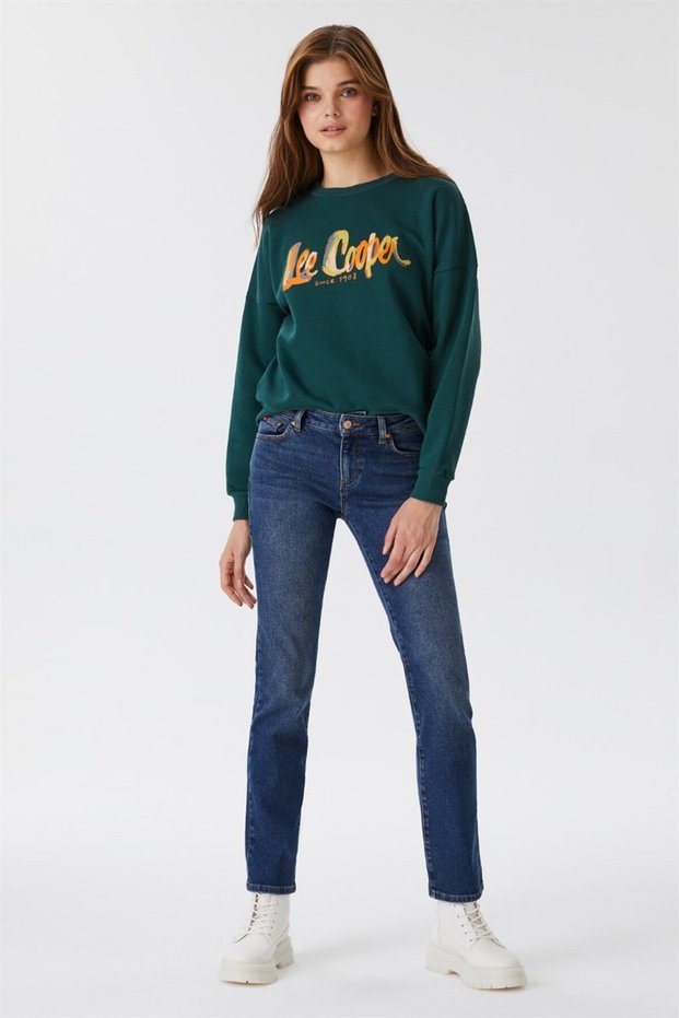 Susie High Waist Regular Fit Straight Leg Blue Women's Jeans