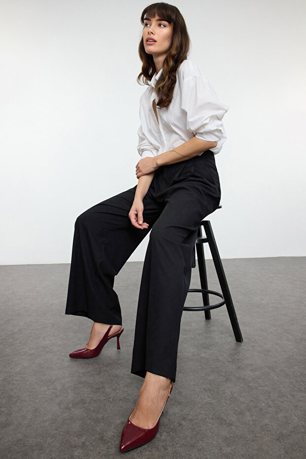 Bordó arany csatos hegyes orrú, nyitott hátú női 6 cm-es vékony sarkú cipő TAKAW25TO00006 - 2