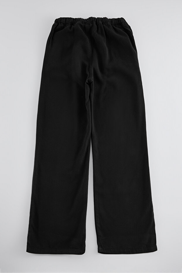 More Sustainable Siyah %100 Tencel™ Beli Lastikli Yüksek Bel Jeans TWOSS24JE00203 - 10