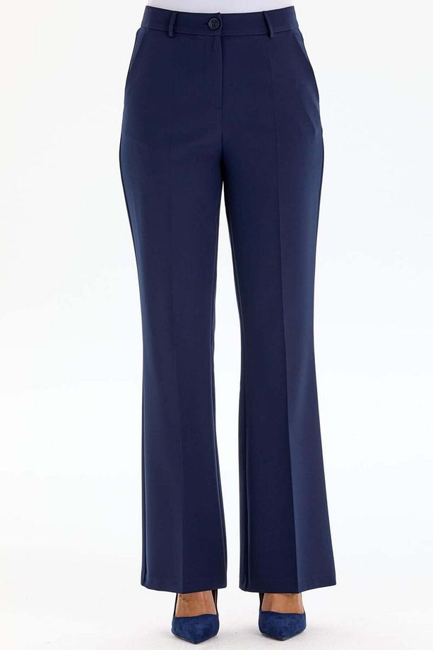 İspanyol Paça Basic Pantolon - Lacivert - 1