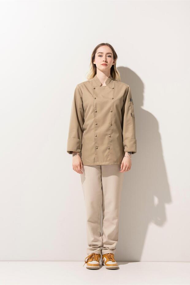 C-14 Classic - Women's Transparent Buttoned Camel Jacket