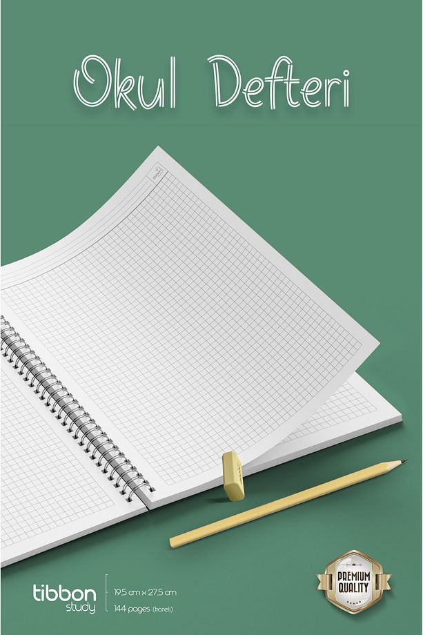 Study Okul Defteri Spiralli 2'li Set Kareli - Büyük Boy - 2