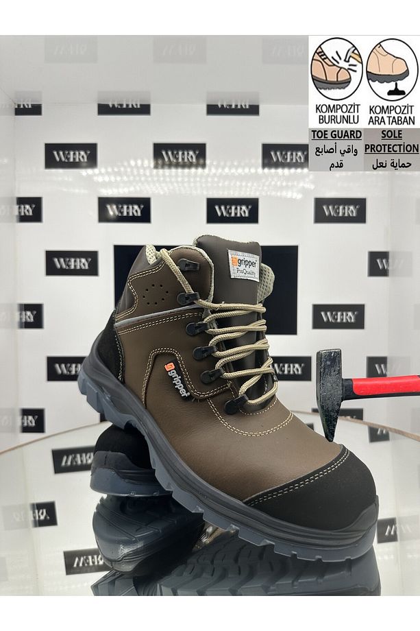 Mekap Gripper Gpr 215 S3 Deri Suya Karşı Dayanıklı Kompozit Burun Ve Tabanlı Kışlık S3 İş Botu - 1